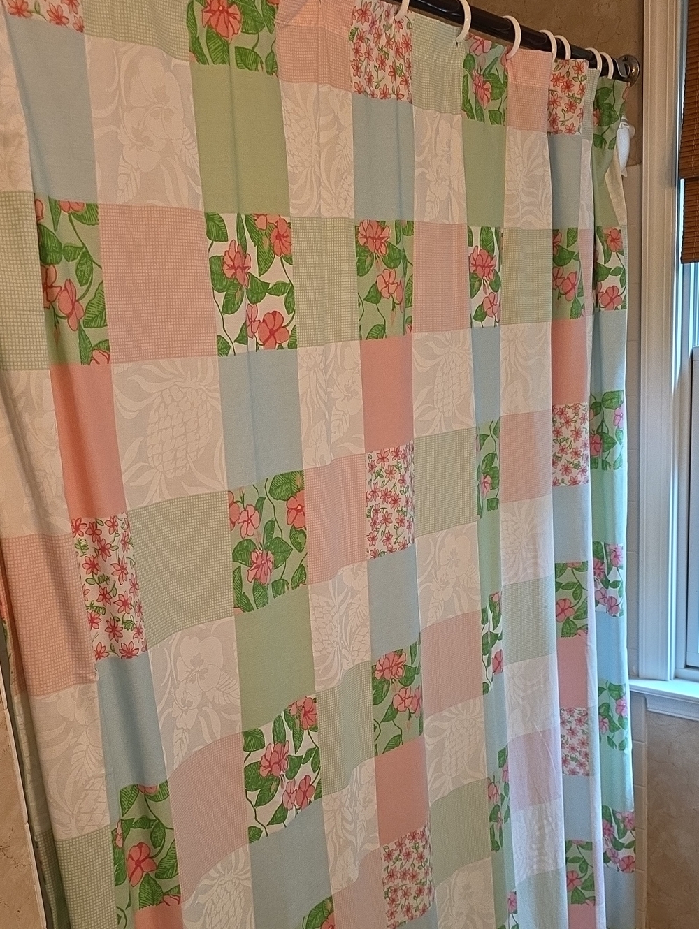 Lilly Pulitzer Pastel Patchwork Floral Shower Curtain